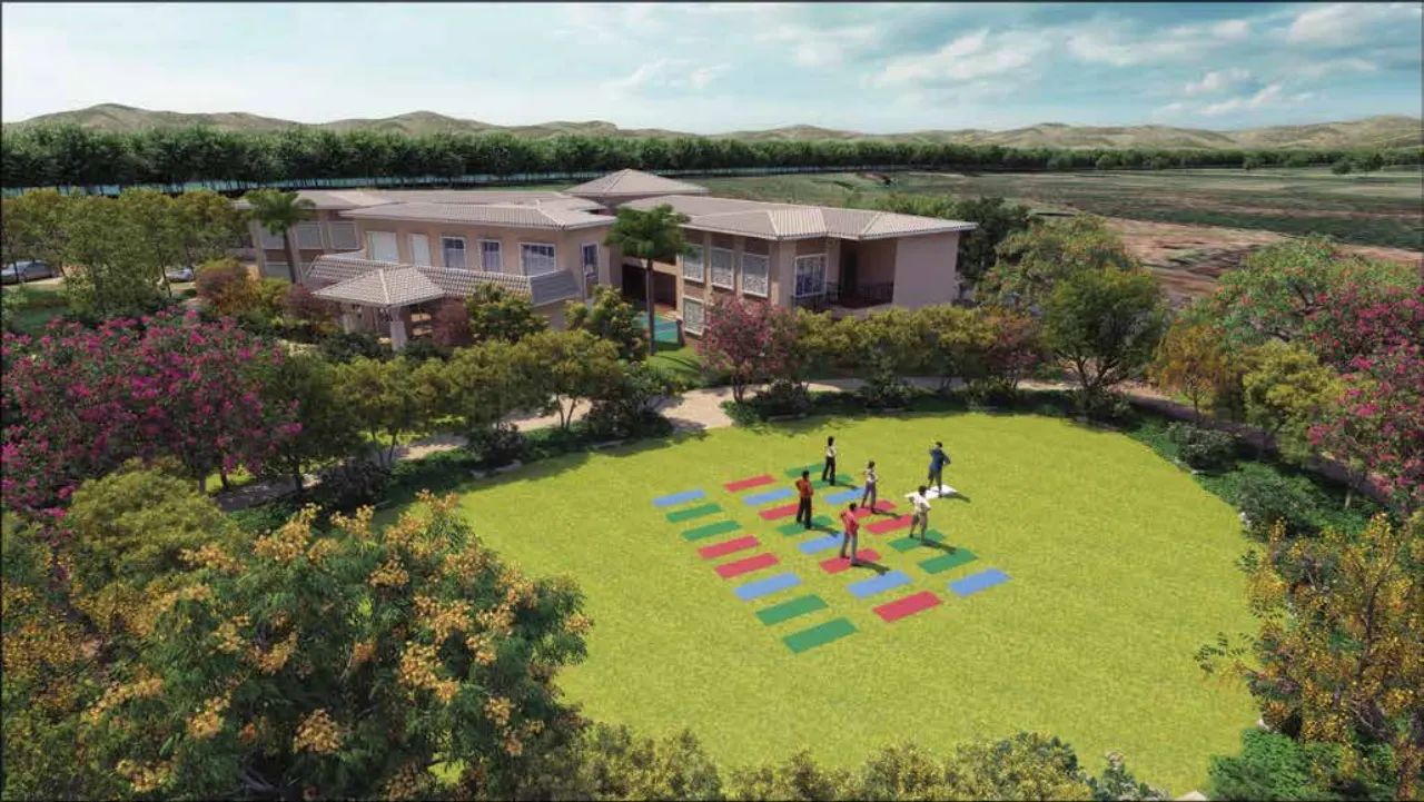 Outdoor dining area at clubhouse